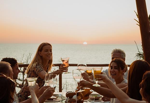 sunset bbq at the beach